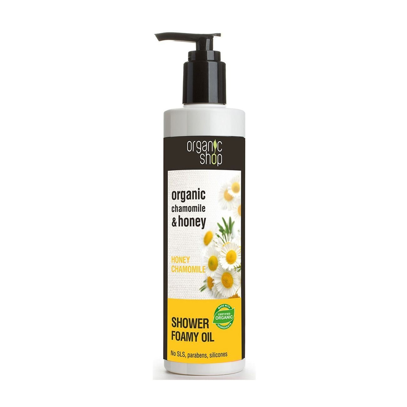 Organic Shop Shower Foamy Oil Organic Chamomile & Honey 280ml