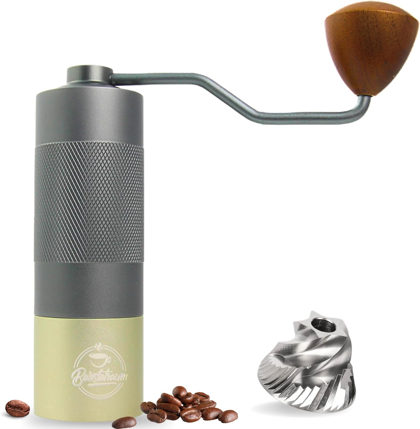Barista dream - Manual Coffee Grinder - Premium Coffee Grinder with Stainless Steel Hexagon Cone Grinder - Plastic -Free Espresso Grinder
