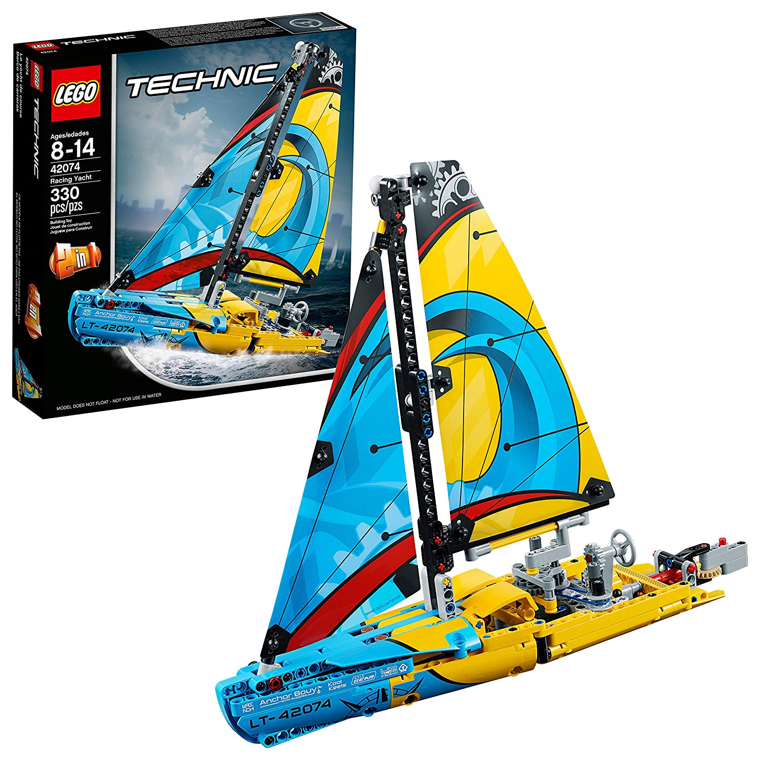 Lego Technic Racing Yacht 42074 Building Kit (330 Pieces)