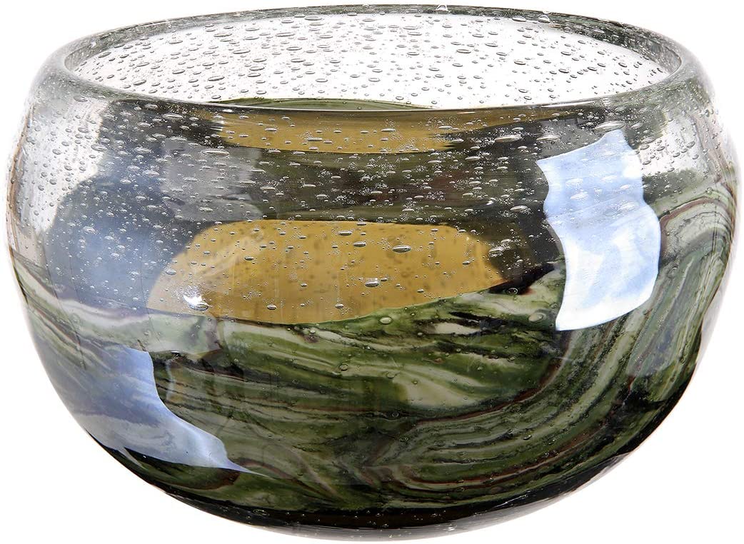 GILDE Glas Art Bowl - Spring Gifts - Living Room Decoration - Diameter 21 cm