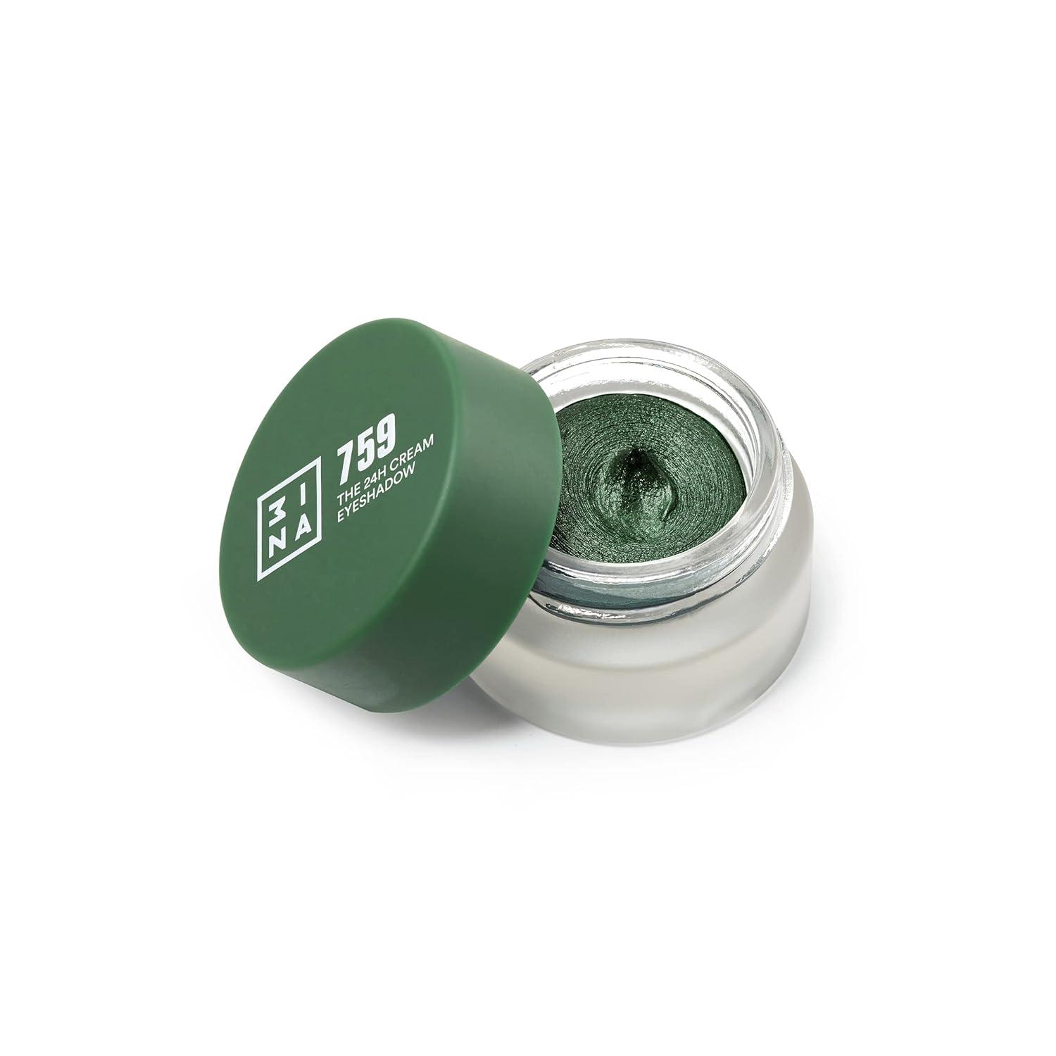 3ina makeup - The 24H Cream Eyeshadow 759 - Olive Green - Waterproof - Longwear Eyeshadow Glitter - Cream Eye Shadow - Creamy Texture - Full Color - Matte and Shimmering - vegan - Cruethy Free
