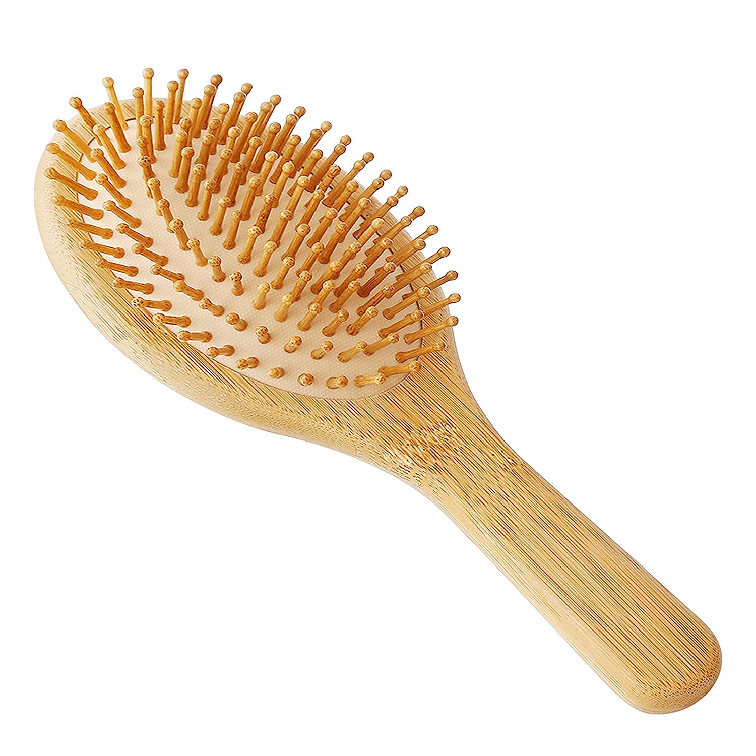 cutefly Hair Brush, Anti-Static Massage Hair Brush, Natural Bamboo Wood Hair Brush for Thick, Thin, Curly & Wet Hair, ‎wood colour.