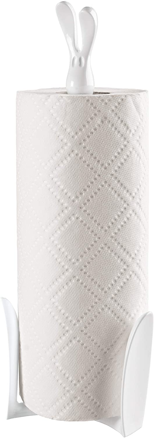 Koziol Roger Paper Towel Stand, Solid White