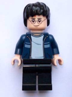 LEGO Harry Potter: Harry Potter with Dark Blue Jacket (Black Legs) Minifigu