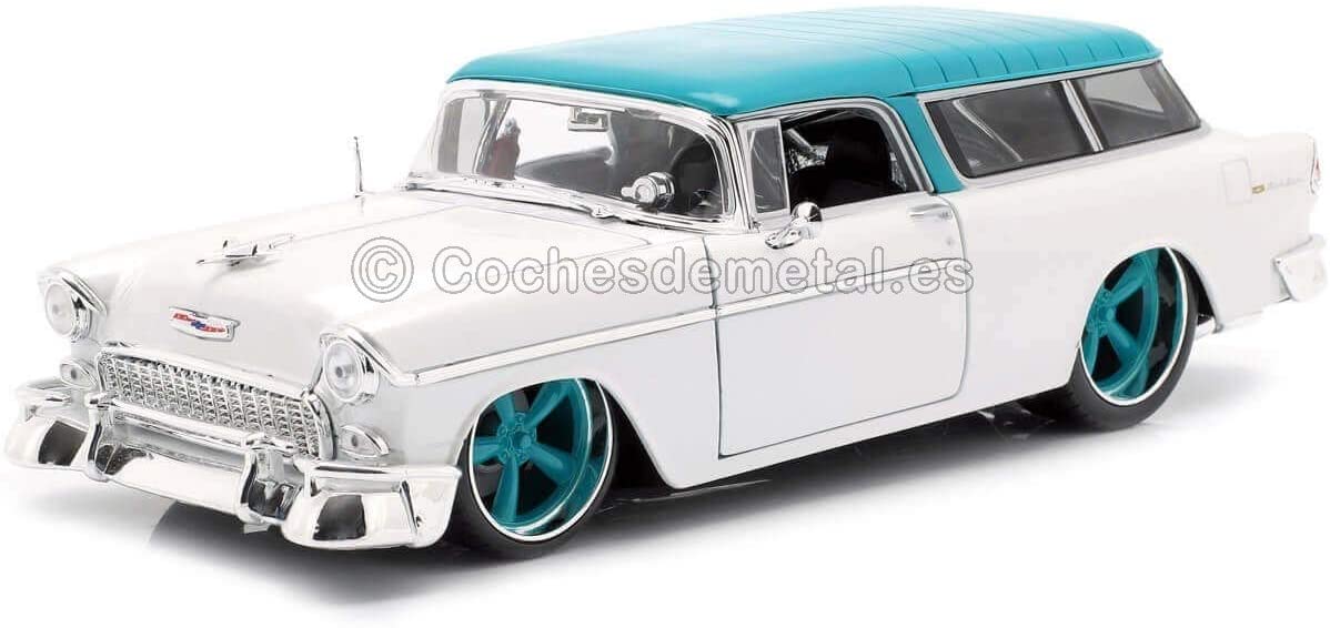 Maisto Compatible With Chevrolet Nomad Tuning 1955 White Turquoise Model Ca