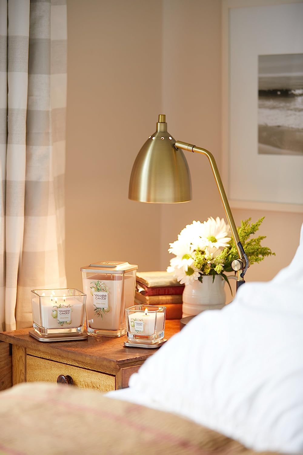 Yankee Candle Elevation Collection with Platform Lid Large Square Scented Candle with 2 Wick Citrus Grove