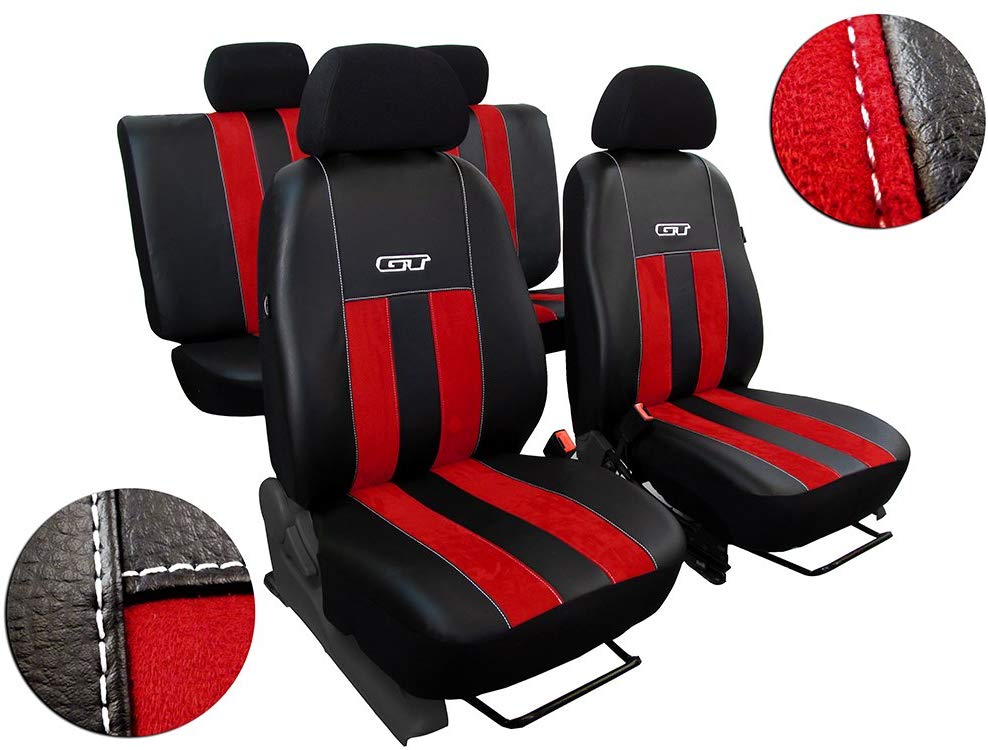 \'Car Seat Cover Fits Duster Set of Seat Covers Faux Leather Red with ALCANTRA. GT. In This listing.