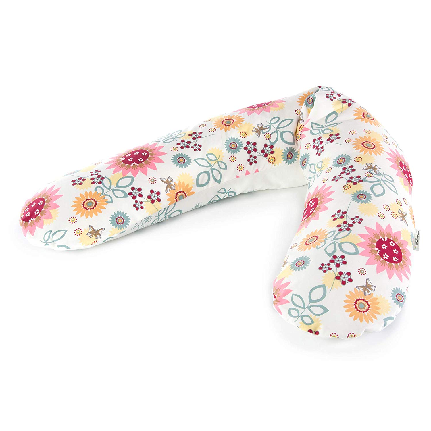 Theraline Nursing Pillow The Original 190 cm with Cover Summer Flowers