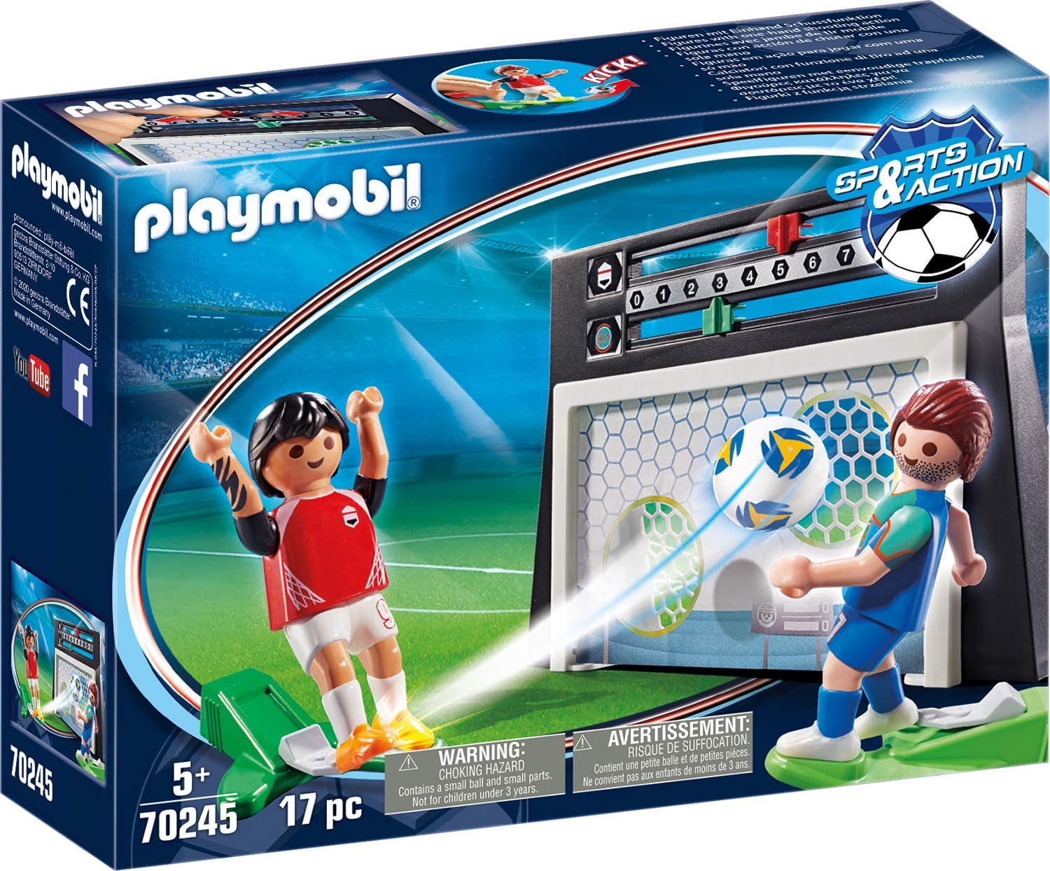 Playmobil 70245 Goal Wall Shooting For 5 Years And Above