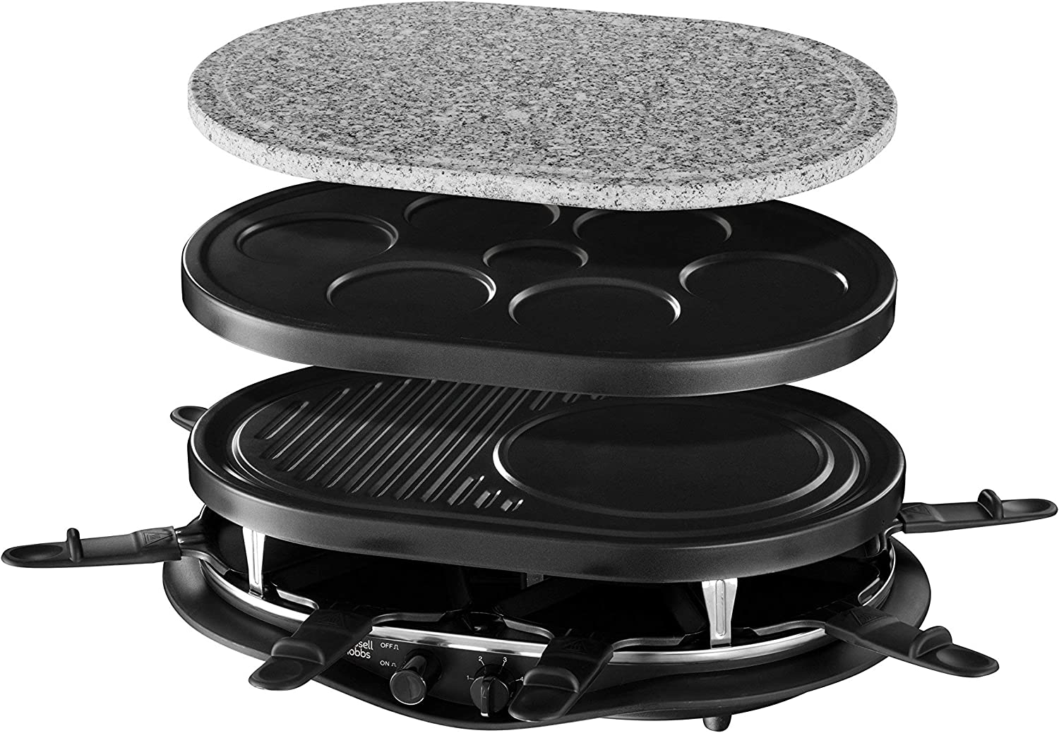 Raclette Russell Hobbs 21000 56/RH – Fiesta 1200 W Thermostat Adjustable Oval