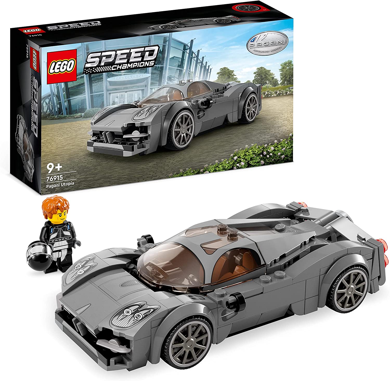 LEGO 76915 Speed ​​Champions Pagani Utopia Racing Car and Toy Model Kit of An Italian Hypercar, Car Collector \ 'S Vehicle 2023
