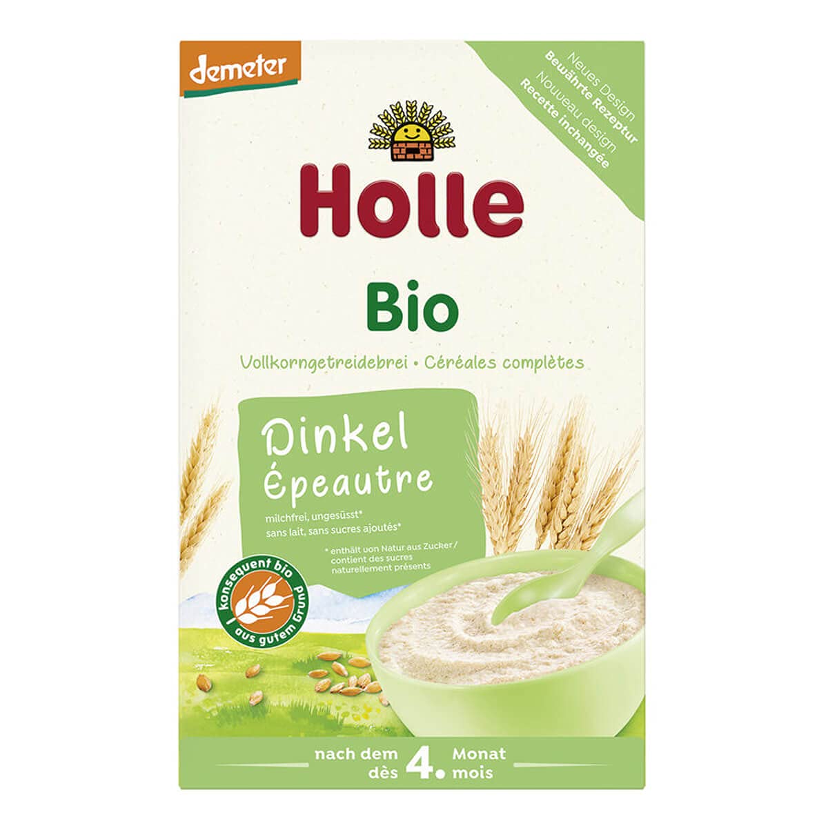 Holle Bio-Vollkorngetreidebrei Dinkel (6 x 250 gr)