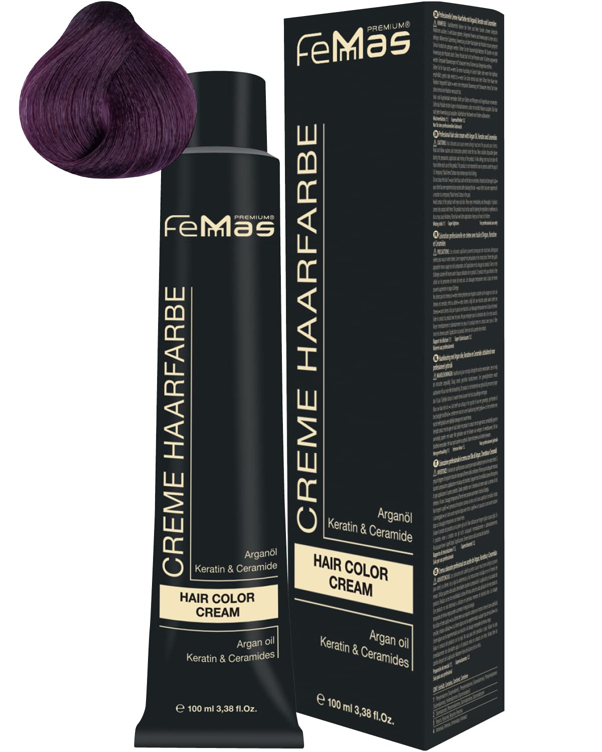Femmas Hair Colour Cream 100 ml Hair Colour (Medium Blonde Violet Intensive 7.22), ‎medium 7.22
