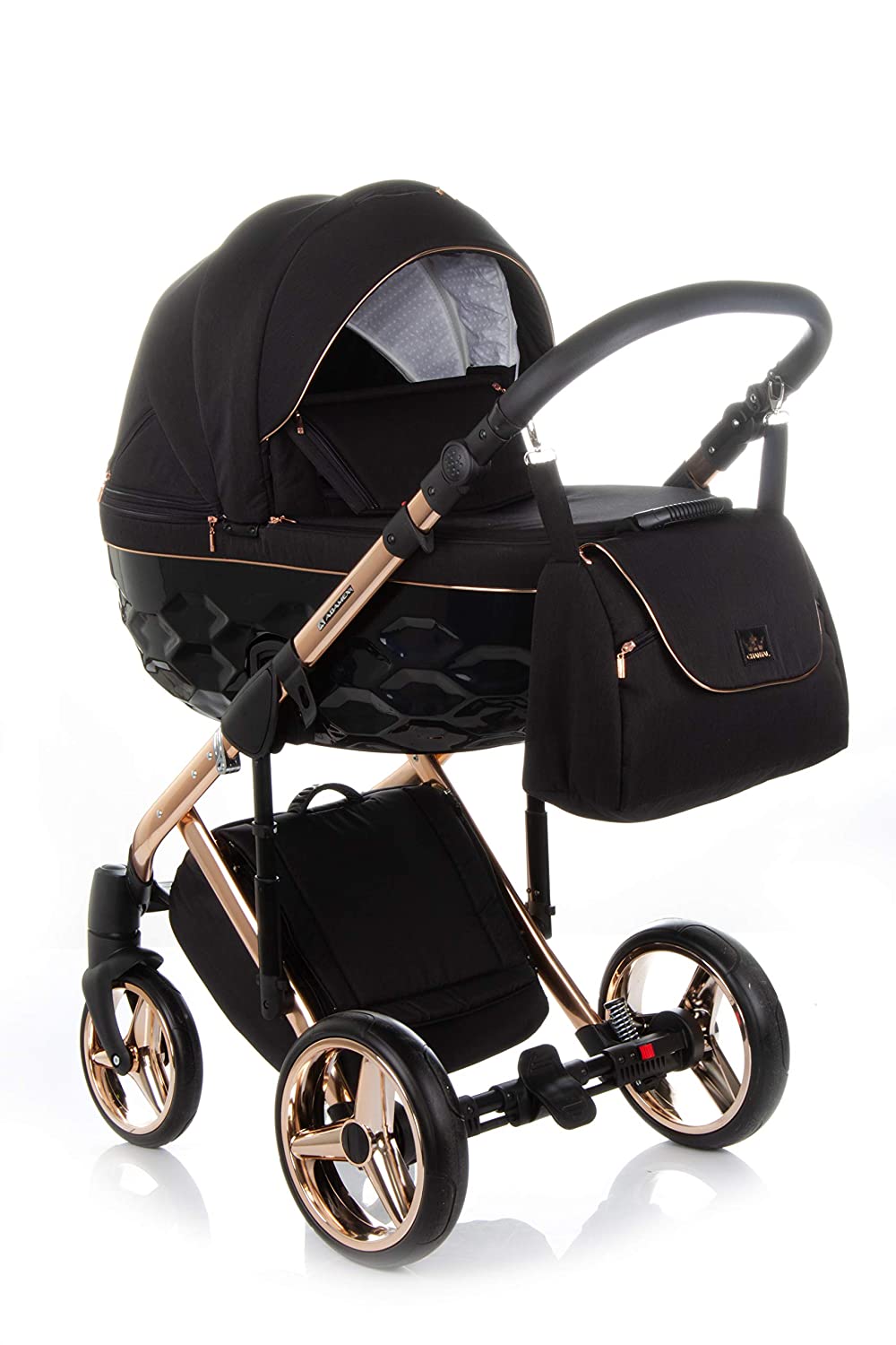 Adamex Chantal Pushchair Complete Set with Changing Mat + Film + Mosquito Net + Drinks Holder and Winter Muffs