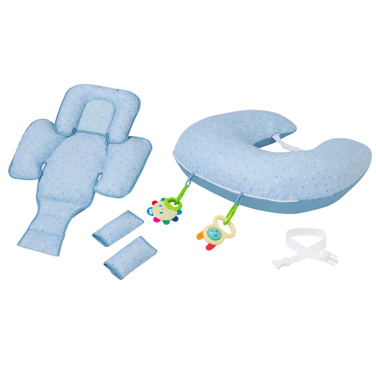 Clevamama 3012 Nursing Pillow and Nest Blue