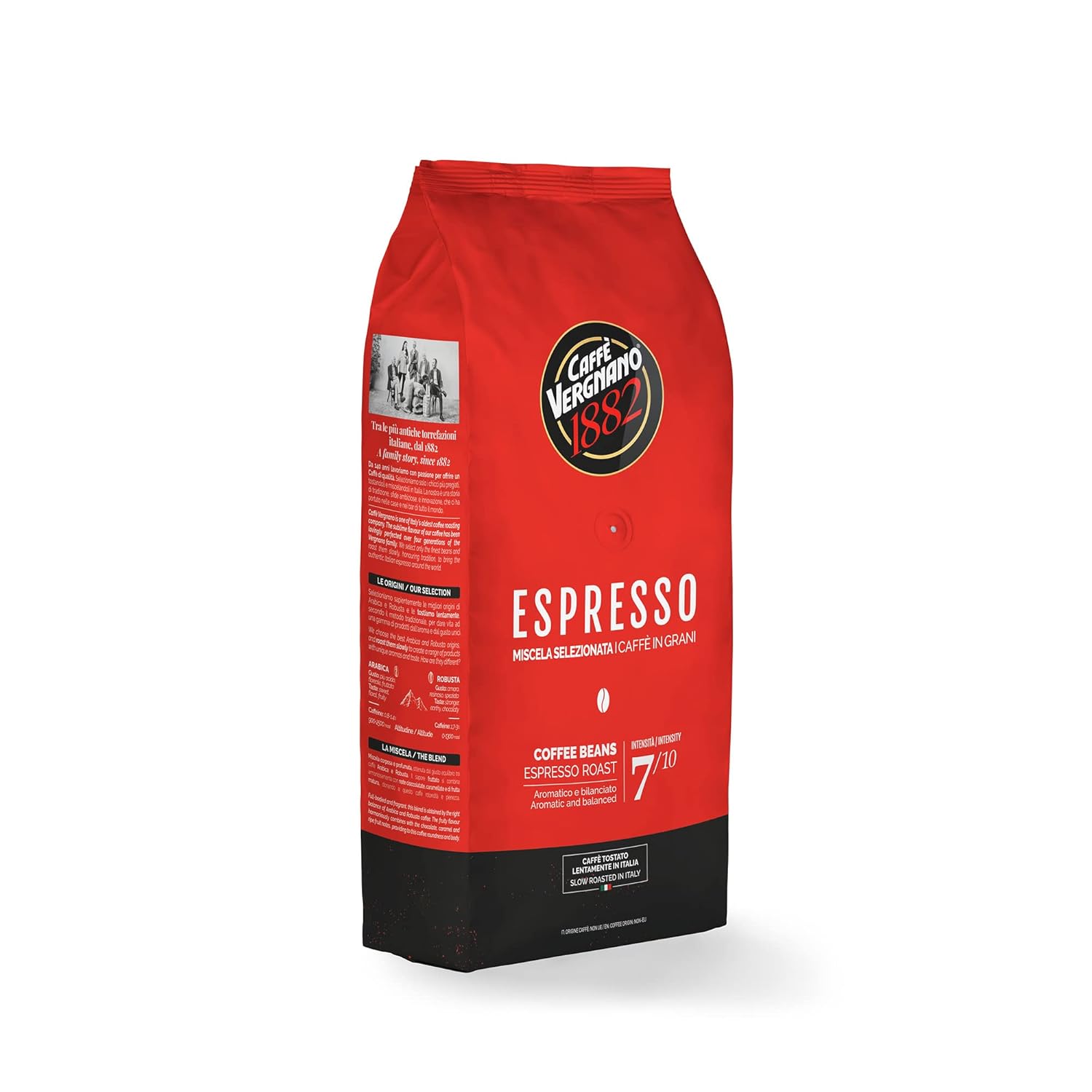 Caffè Vergnano 1882 Espresso Coffee Beans - 1 Pack Contains 1 kg (Pack of 2)