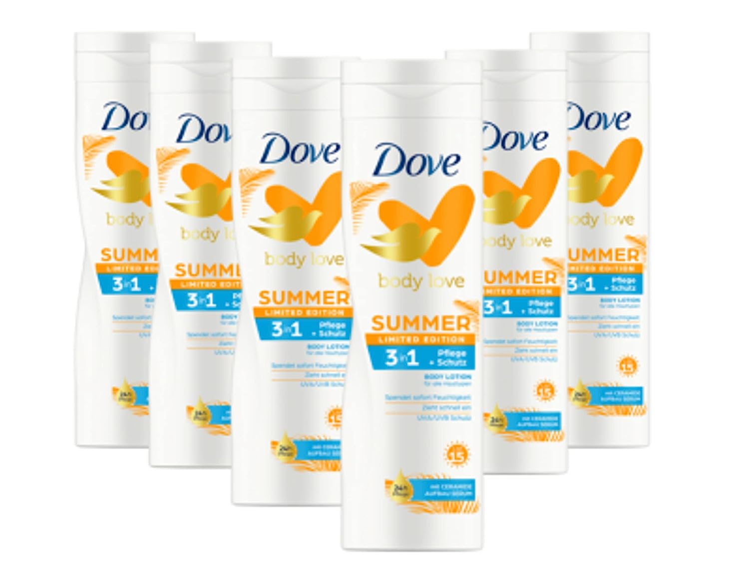 Dove Body Love Body Lotion 24H Care With Uva/UVB Protection and SPF15 for all Skin Types 250 ml Pack of 6