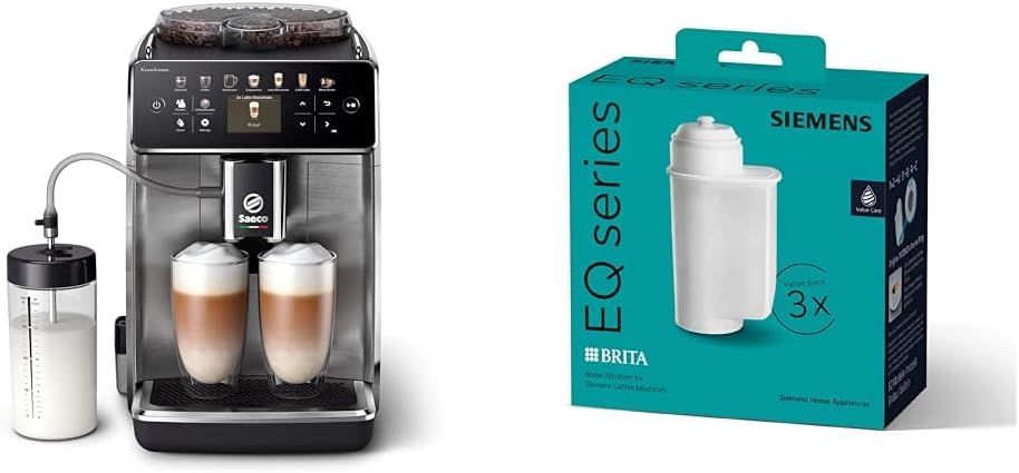 Saeco Granaroma Fully Automatic Coffee Machine - 16 Coffee Specialities & Siemens Brita Intenza Water Filter TZ70033A