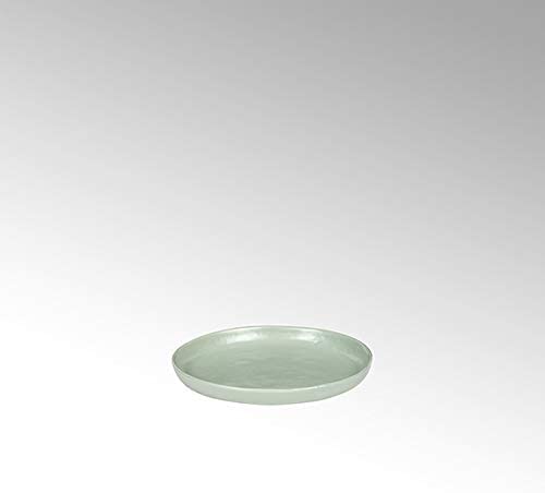 Lambert Piana Plate, Round, Stoneware, Celadon, Diameter 13.5 cm