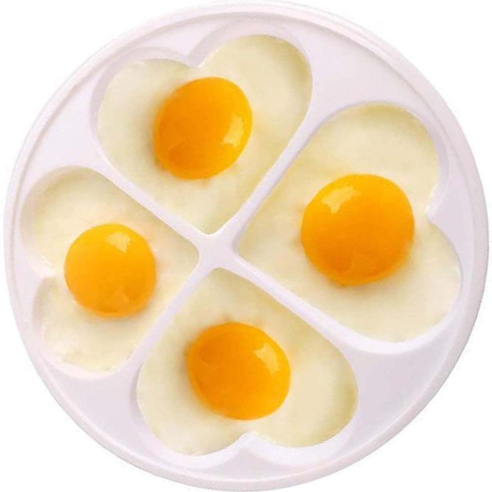 Bogoro Microwave Simple Eggs Omelette for Microwave Egg Boiler Fried Egg Poached Plastic Egg Boiler Microwave Microwave Egg Boiler Microwave White Egg Boiler Egg Shaped Holds up to 4 Eggs