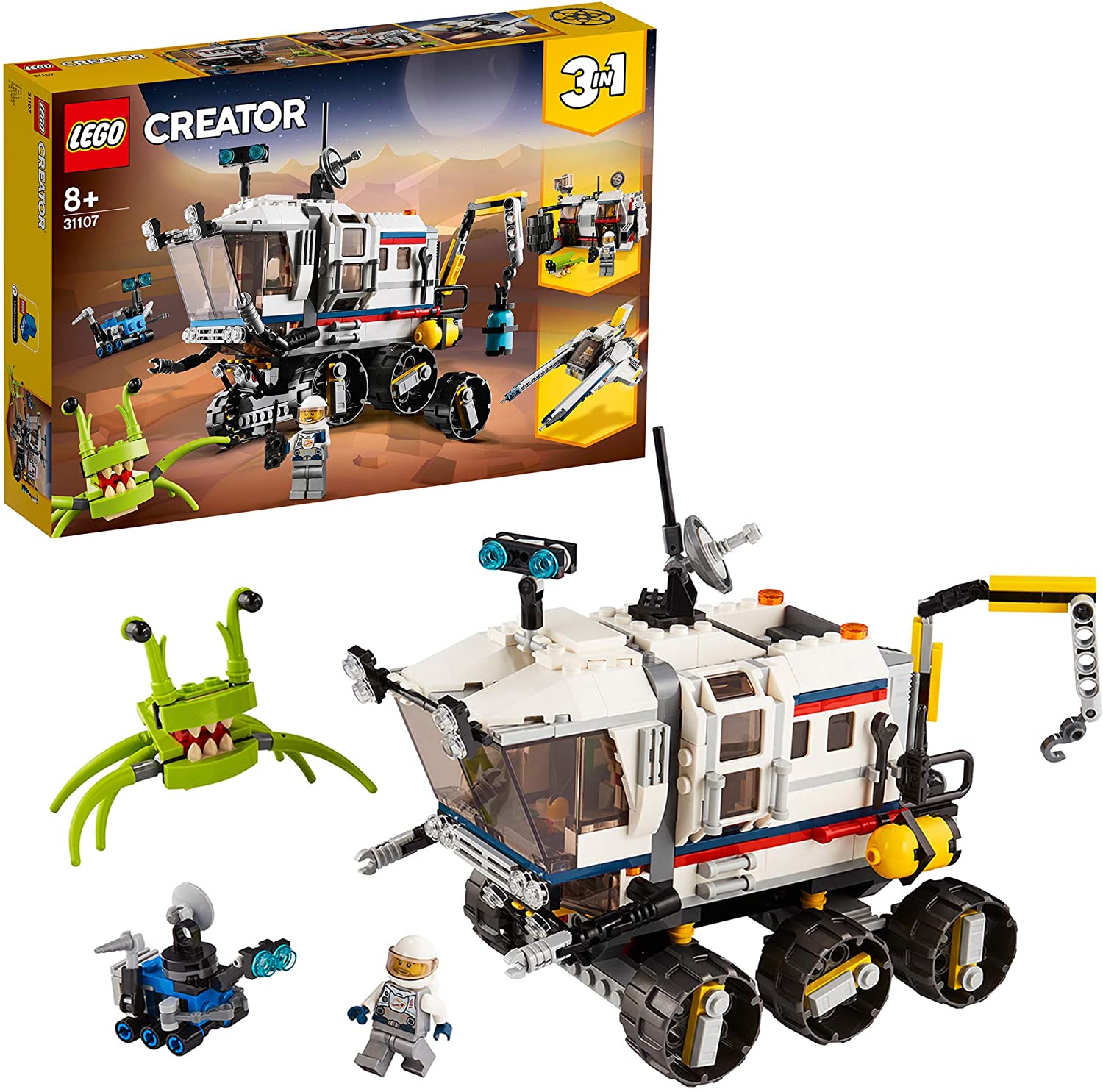 Lego 31107 Creator 3-In-1 Space Rover Explorer-Space Station And Spaceship 
