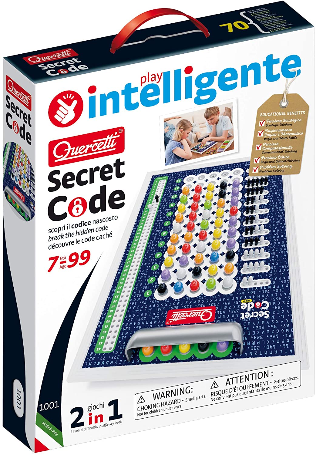 Quercetti 1001 Quercetti-1001 Secret Code, Board Game, Strategy Game