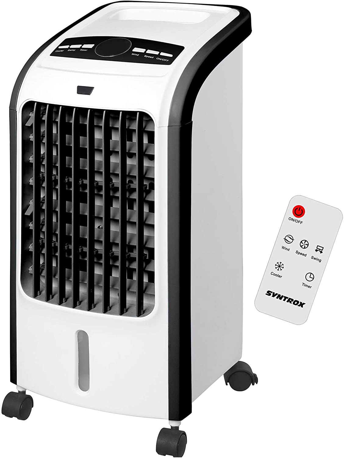 Syntrox Germany 4-in-1 air cooler, humidifier, air freshener and fan with touch panel and remote control, air flow 900 m3/h, AC-80W-4L