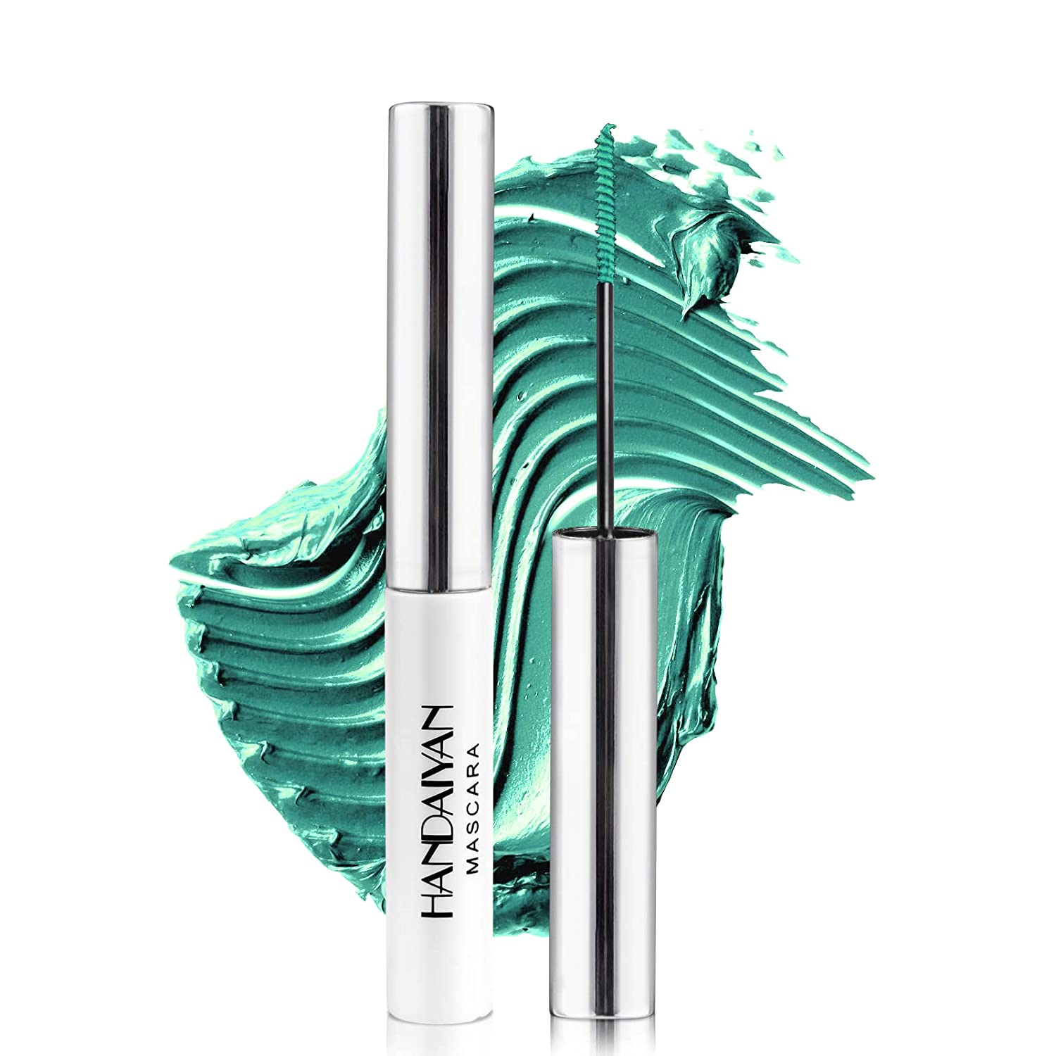 Anglicolor Colourful Mascara, Does Not Clump, Waterproof and Does Not Smudge, Fine Brush Green Black White Eyelashes for Sensitive Eyes (#06 Emerald), emerald ‎#06