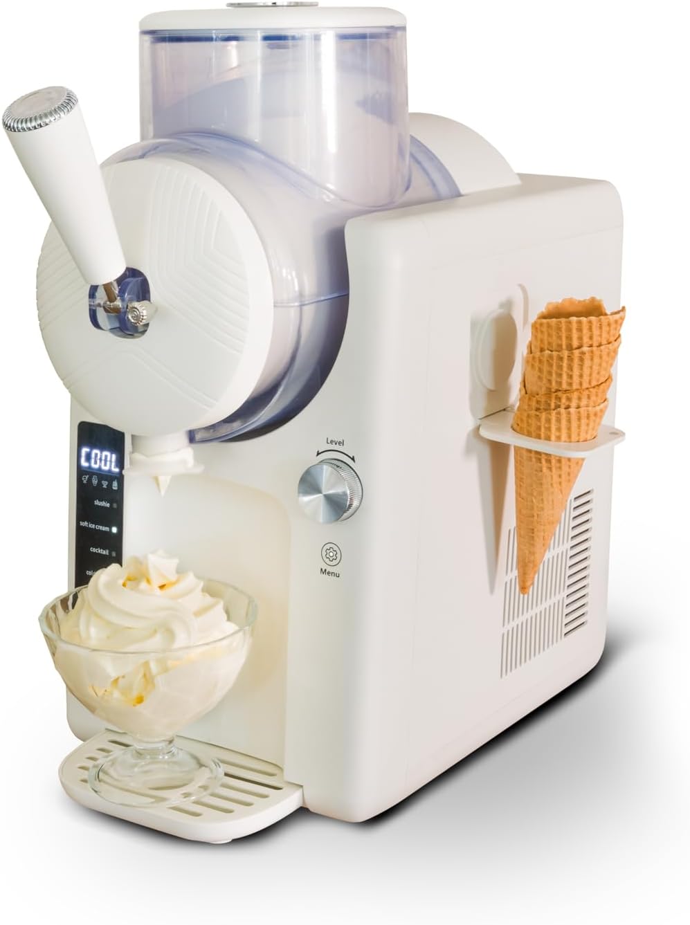 Unold 48950 Slush and Soft Ice Cream Machine with Compressor Approx. 2 L 5 Programs for Slushies, Soft Ice Cream Frozen Cocktails, Milkshakes in 30 Minutes No Ice Necessary Container Dishwasher Safe