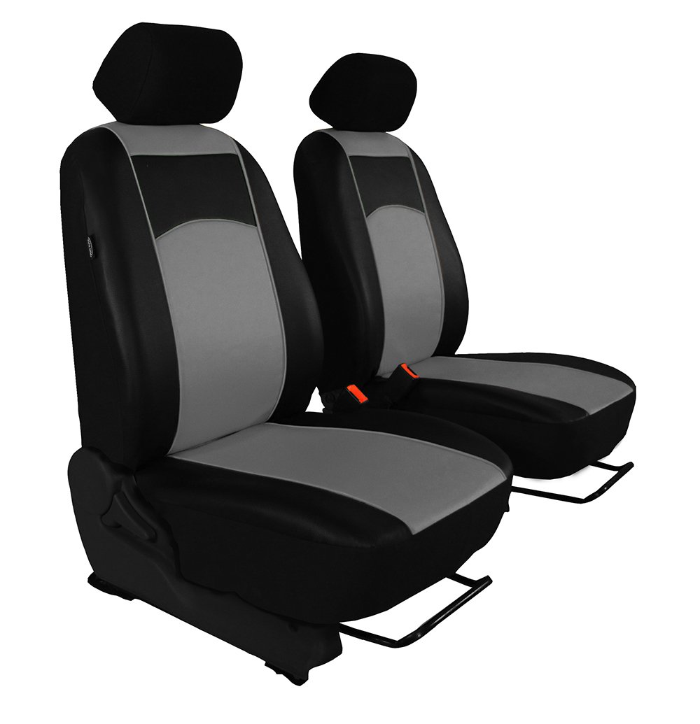 Toyota Hilux VIII 2016 Tailor Made Front Seat Covers, Leather Look Heavy Grey.