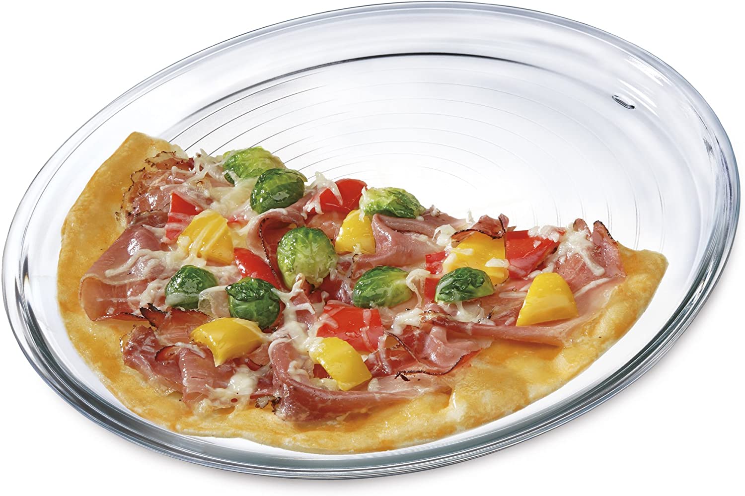 Bohemia Cristal Simax 093 006 152 Clear Heat Resistant Borosilicate Glass Pizza Plates Glass Diameter 32 cm Pizza Plate 32 x 32 x 1.5 cm