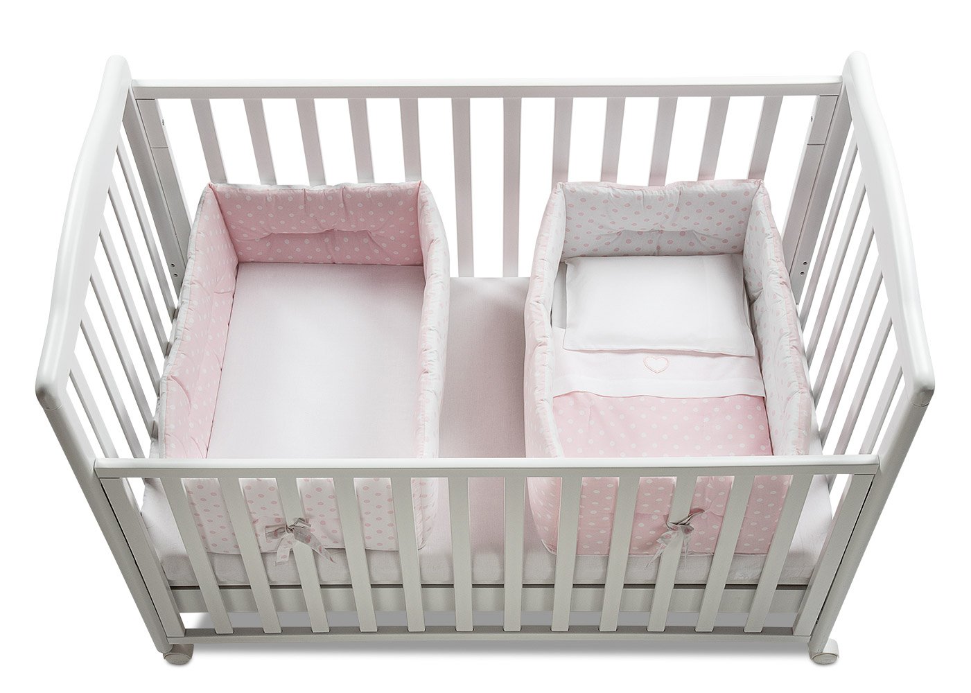 ITALBABY Sparkly Dotted Cot Bed Reducer (Pink)