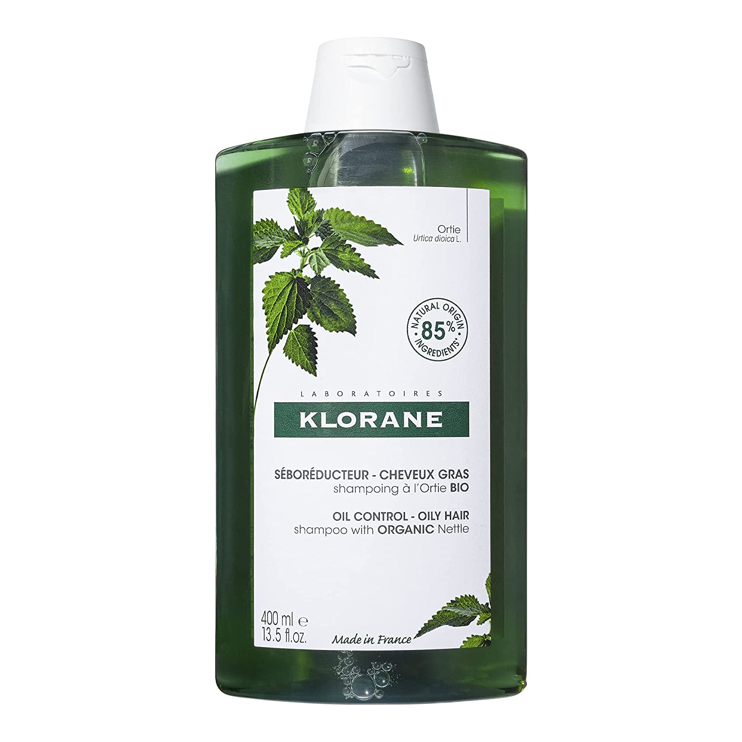 Klorane Oil Control Shampoo with Nettle 400ml, ‎transparent