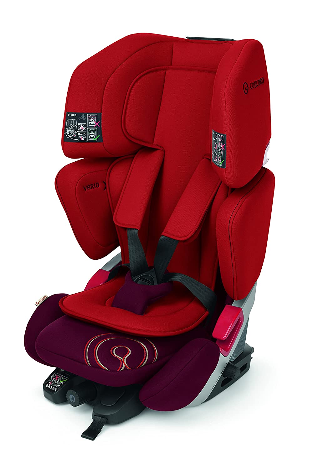 Concord VARI0988 Vario XT-5 Child Seat Group 1 2 3, from 9 to 36 kg, Isofix and Top Tether, Red