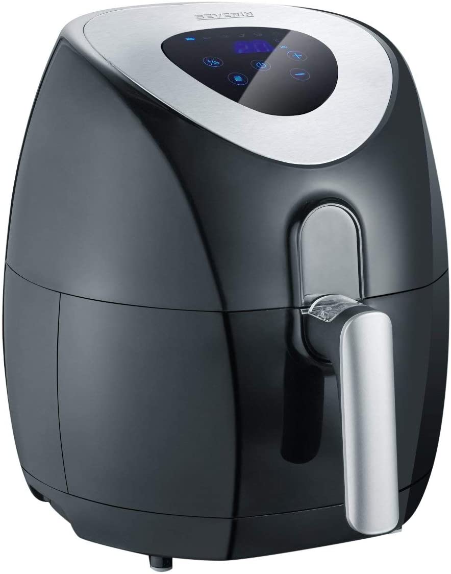 SEVERIN FR 2430 Hot Air Fryer with 6 Automatic Programmes, Airfryer for Fry without Fat, Innovative Hot Air Technology for Healthy Frying, Black