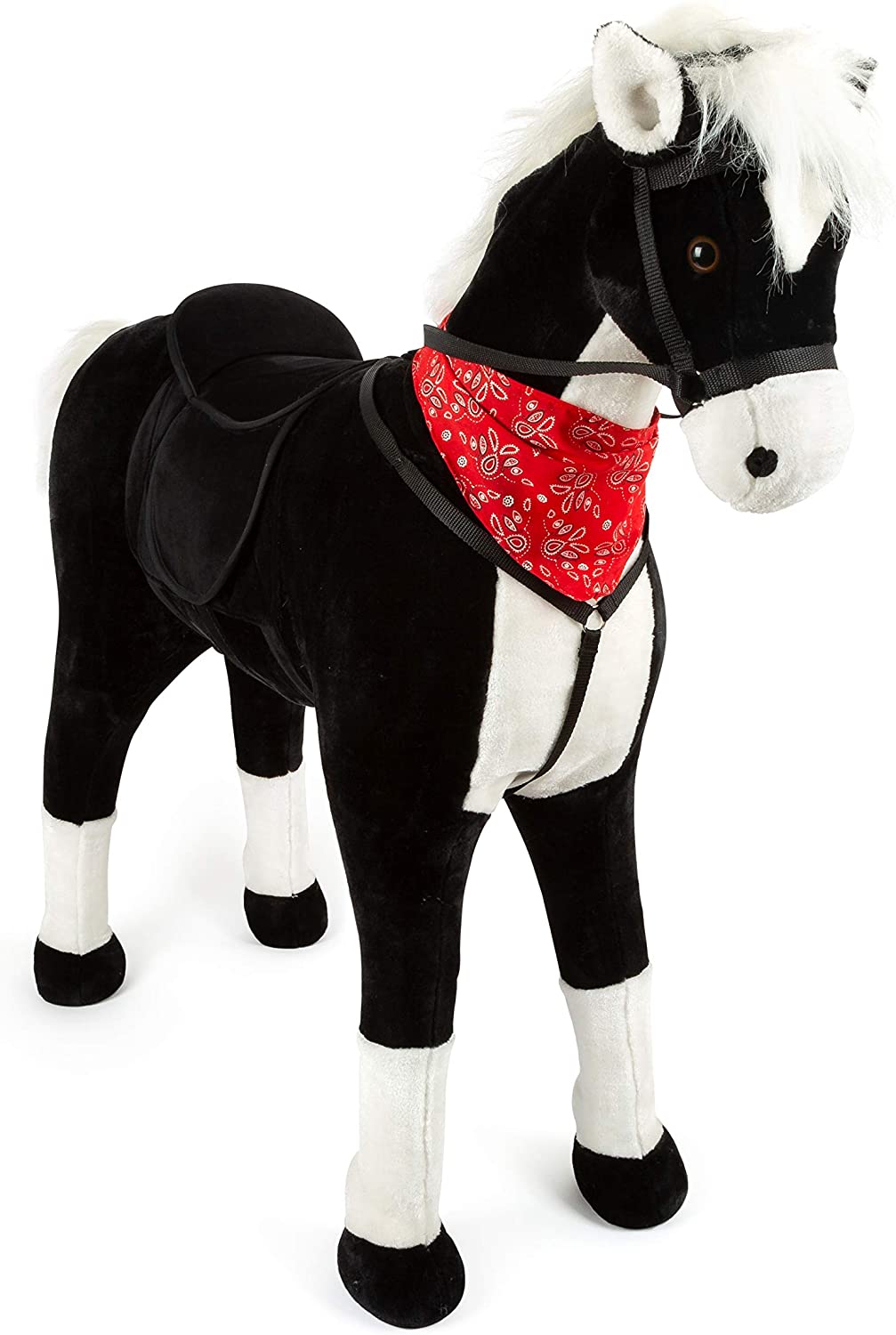 small foot 11178 Black Riding Horse \"Shadow\" with Removable Saddle, Scarf and Sound Effects, from 5 Years