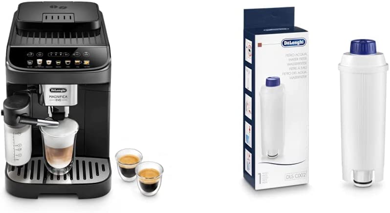 De \ 'Longhi Magnifica Evo Ecam 292.81.b fully automatic coffee machine with Lattecrema Milk System, 7 Direct Selection Buttons, & Original Water Filter DLSC002 - Accessories for de \' Longhi Fully Automatic Coffee Machines with Water Filter