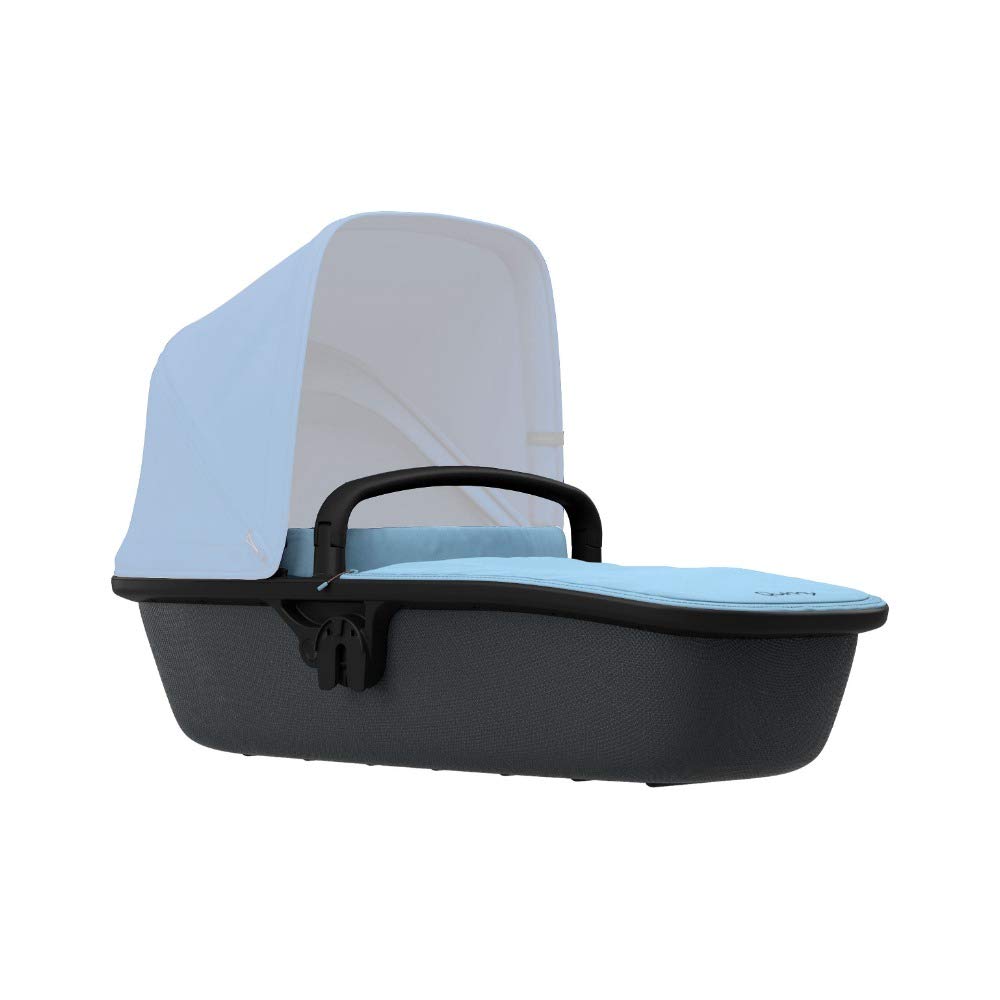 Quinny Lux carrycot, suitable for buggy Zapp Flex and Zapp Flex Plus, ultra-light carrycot, robust and breathable, usable from birth to 6 months, sky on graphite