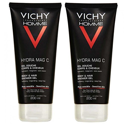 Vichy Homme MAG-C Gel Douche Hydratant Revigorant Lot de 2 x 200 ml