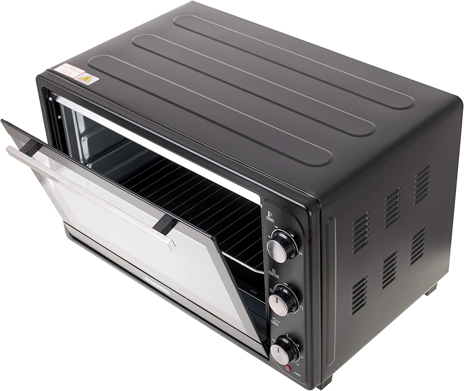 Young Mesko MS6021 Mini Oven 66l Electric Mini Oven 3000W Oven Timer 60 Minutes 3 Heating Modes Includes Oven Rack Baking Tray