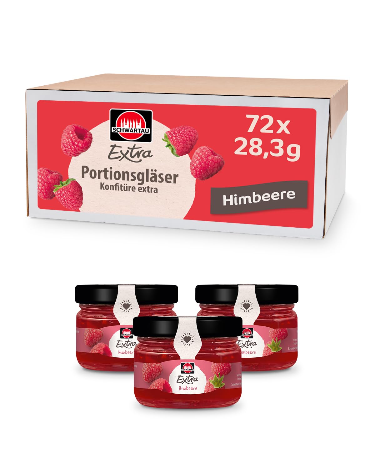 Extra Raspberry, Jam Portion Jars, 72 x 28.3 g
