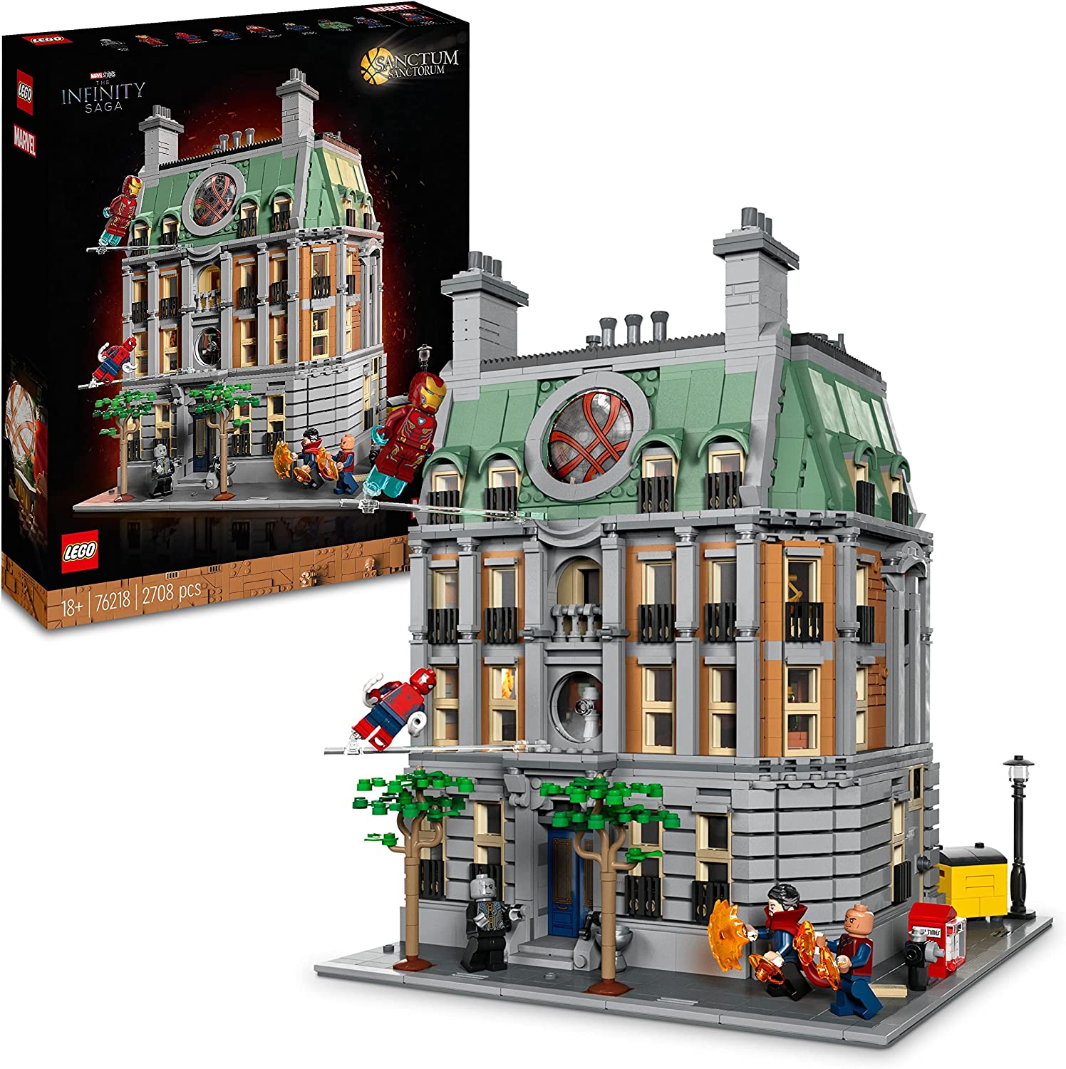 LEGO 76218 Marvel Sanctum Sanctorum, 3-Tier Modular Building Set with Doctor Strange and Iron Man Minifigures, Collectible Avengers: Endgame