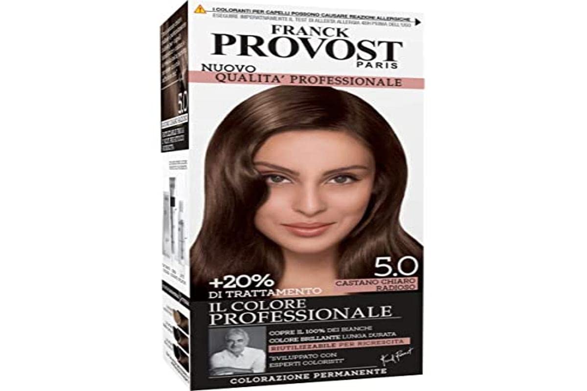 Franck Provost Professional Hair Color at Home, Improves Reflections and Shine, Light Brown Radiant