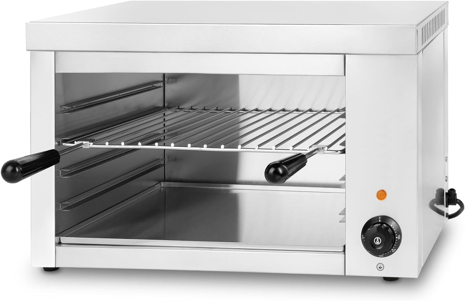 VERTES Salamander Grill, Height 390 mm, Adjustable 0-300 °C, 2200 Watt Catering Oven for Baking, Gratinating, Caramelising and Keeping Food Warm, Stainless Steel Housing, Multi Grill
