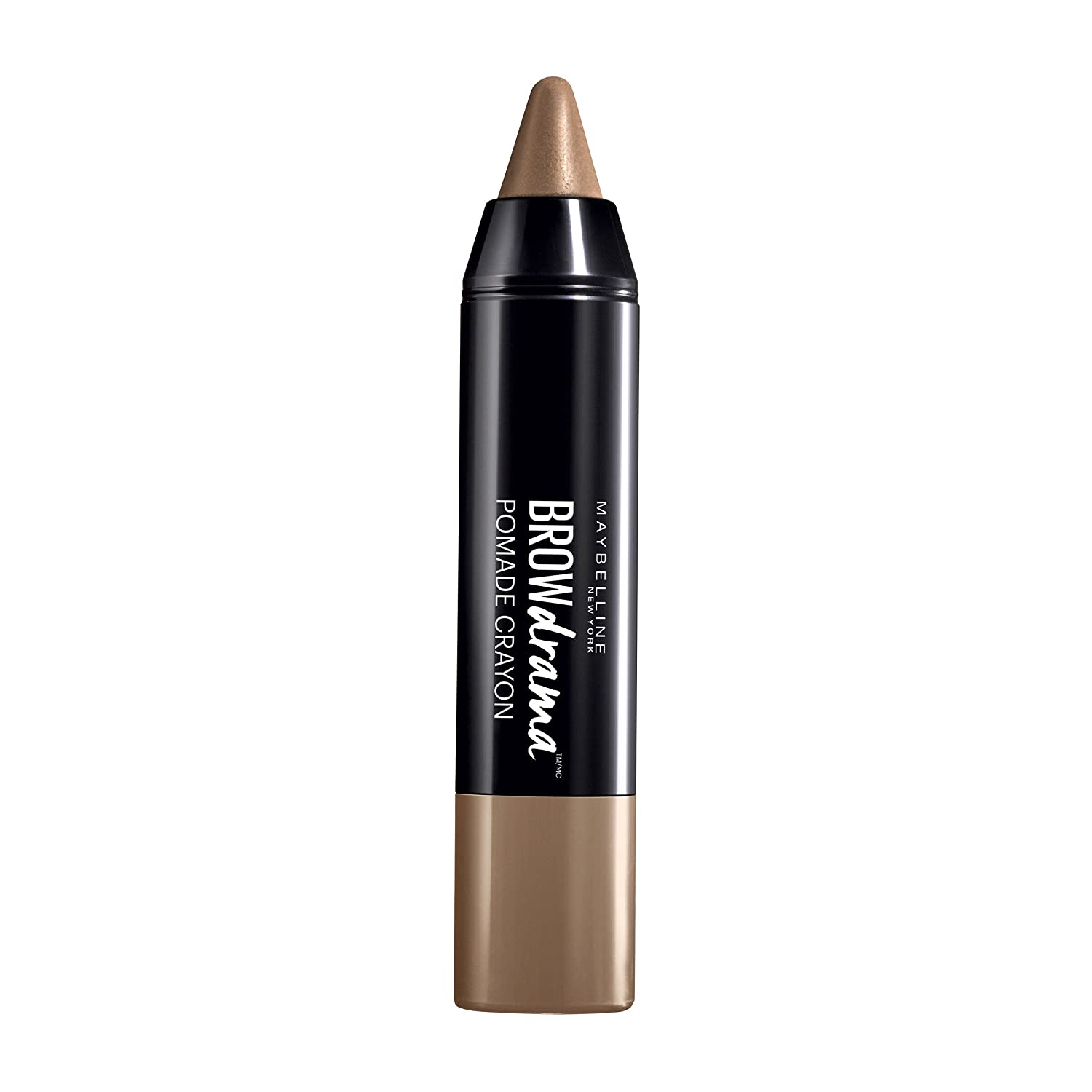 Maybelline Brow Drama Pomade Crayon in Dark Blonde Eyebrow Pencil for Shaping and Enhancing Eyebrow with Creamy Texture Highly Pigmented Easy to Use 1.1g, ‎dark
