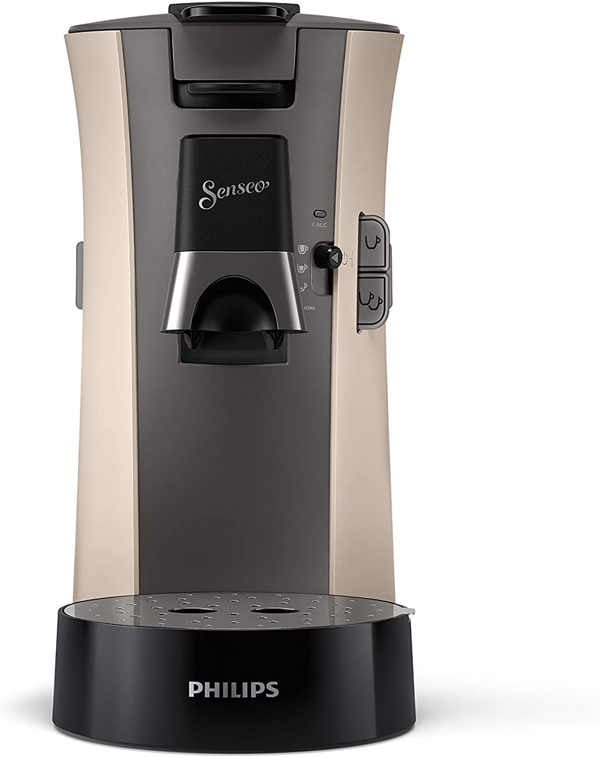 Philips Domestic Appliances CSA240/31 Kaffeepadmaschine Senseo Select Eco, Intensity Plus, Cream Plus, Memo-Funktion Nougat