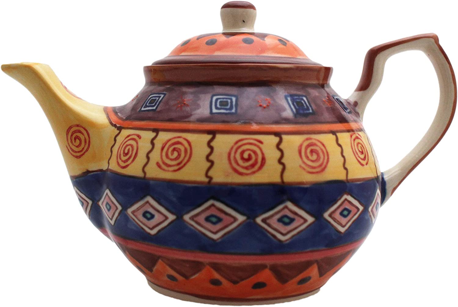 Gall&Zick Teapot Ceramic Hand-Painted Colourful (Indian)