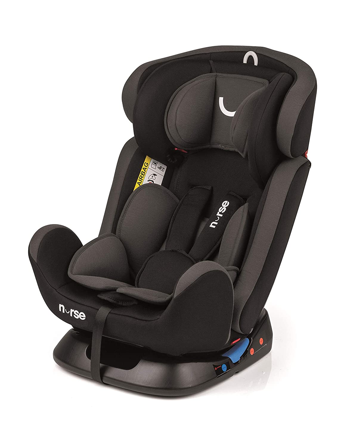 Nurse by Jané Shield 7013 487 Child Seat Group 0 1 2 3 from 0 to 36 kg Installation with Vehicle Belt Maximum Recline with Seat Reducer Black 6.3 kg