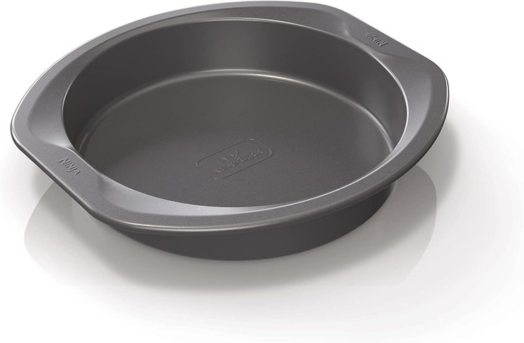 Ninja Foodi ZEROSTICK Round Cake Tin, 22cm, Non-Stick, Durable, Heavy Duty Aluminized Steel Cake Tin, Grey, B30308EUUK