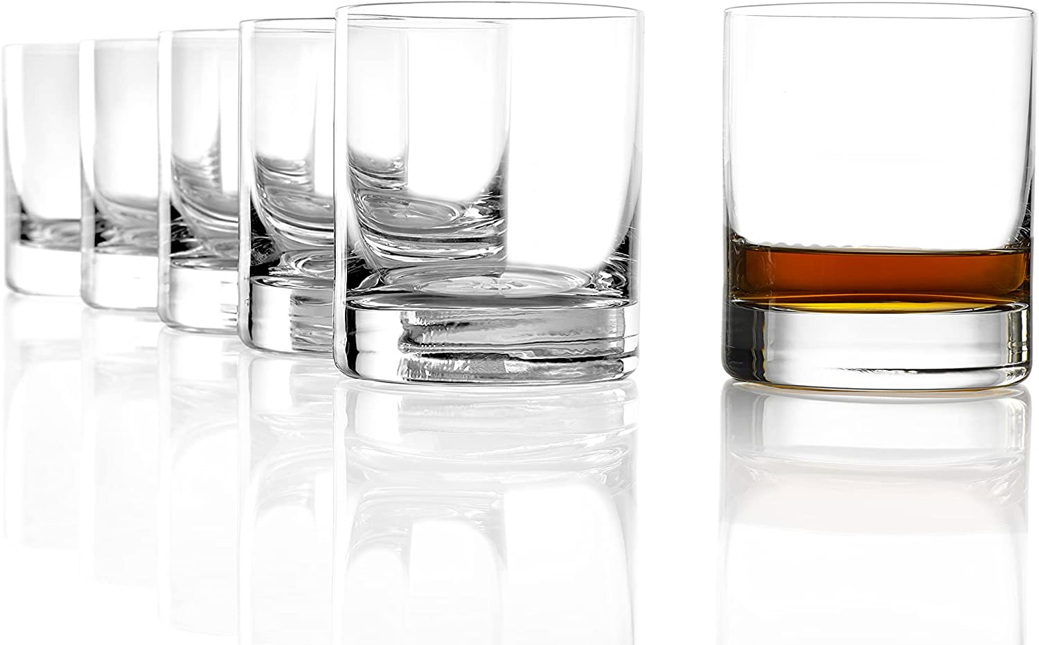 STÖLZLE LAUSITZ Glasses 420 ml I Whisky Glasses D.O.F. from the New York Bar Series I Set of 6 Large Whisky Glasses I Made of Lead-Free Crystal Glass I Glasses Set Shatter-Resistant and Dishwasher Safe